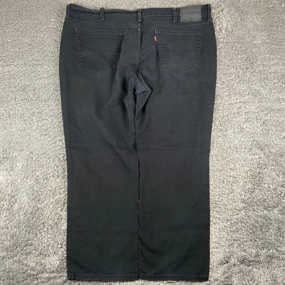 Levi's 541 Jeans Mens 44x30 Black Denim Athletic Taper Stretch Cotton Blend Pant
